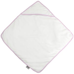 Towel city TC036 - Babys capuchon handdoek White/ Pink