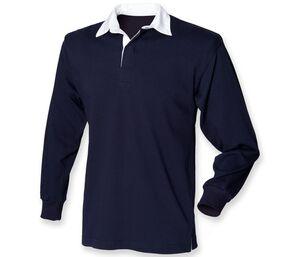 Front Row FR109 - Effen kinderrugbyshirt met lange mouwen Navy