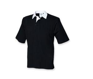 Front row FR003 - Rugbyshirt met korte mouwen Black