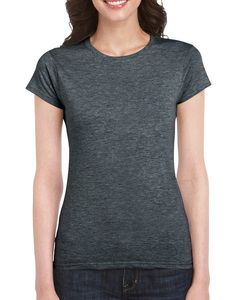 Gildan GN641 - Softstyle™ ringspun T-shirt voor dames Dark Heather