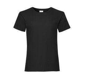 Fruit of the Loom SC229 - Middelzwaar meisjes T-shirt Black