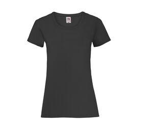 Fruit of the Loom SC600 - Middelzwaar T-shirt met vrouwelijke pasvorm Black