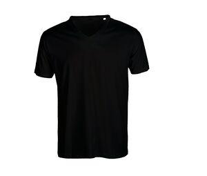 SANS Étiquette SE683 - Heren No Label V-hals T-shirt Black