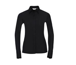RUSSELL COLLECTION JZ60F - Lycra® Stretch Dames Shirt Black