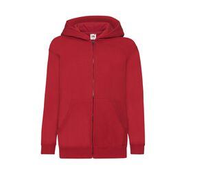 Fruit of the Loom SC379 - Kids Hooded Sweat Jacket Red