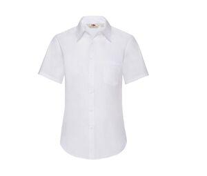 Fruit of the Loom SC416 - Popeline blouse met korte mouwen en vrouwelijke pasvorm White