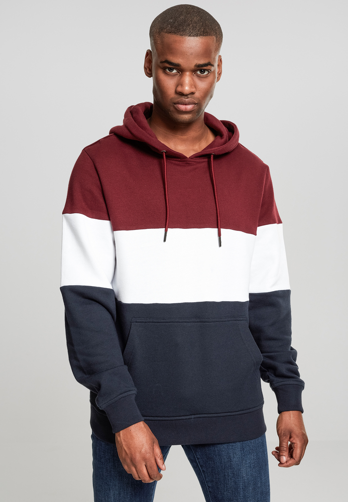 Urban Classics TB1870 - 3-kleurige Hoodie