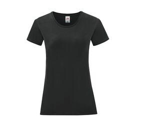 Fruit of the Loom SC151 - Iconic T-Shirt Dames Black