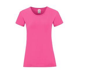 Fruit of the Loom SC151 - Iconic T-Shirt Dames Fuchsia