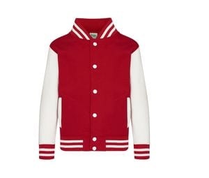 AWDIS JUST HOODS JH043J - Kinder Basketbalsweater Fire Red / White