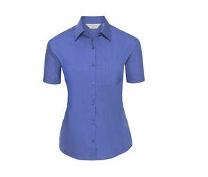 RUSSELL COLLECTION JZ35F - Dames Poplin Blouse Corporate Blue