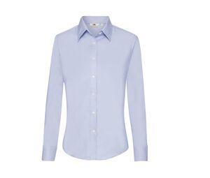 Fruit of the Loom SC401 - Lady Fit Oxford Shirt Long Sleeves (62-002-0) Blue Oxford