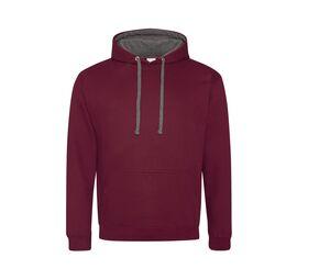 AWDIS JH003 - Hoodie met capuchon Burgundy/ Charcoal