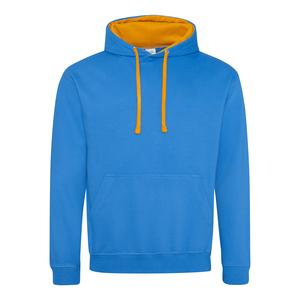 AWDIS JH003 - Hoodie met capuchon Sapphire Blue/ Orange Crush