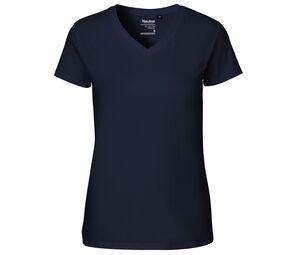 Neutral O81005 - T-shirt met V-hals voor dames Navy