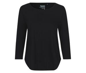 Neutral O81006 - T-shirt met 3/4-mouwen voor dames Black