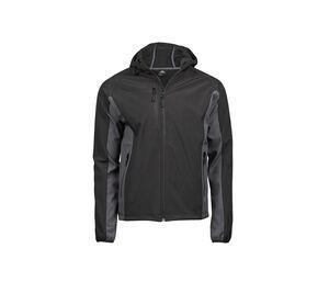 TEE JAYS TJ9514 - Veste Softshell à capuche 3 couches homme Black / Dark Grey