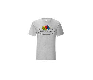 FRUIT OF THE LOOM VINTAGE SCV150 - Heren T-shirt met Fruit of the Loom-logo Heather Grey