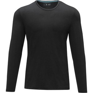 Elevate NXT 38018 - Ponoka biologisch heren t-shirt met lange mouwen Solid Black