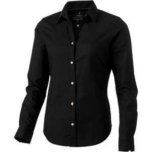 Elevate Life 38163 - Vaillant oxford damesoverhemd met lange mouwen Solid Black