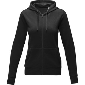 Elevate Essentials 38230 - Theron dames hoodie met ritssluitng Solid Black