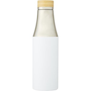 PF Concept 100667 - Hulan koperen vacuüm geïsoleerde roestvrijstalen fles van 540 ml met bamboe deksel White