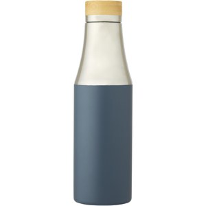 PF Concept 100667 - Hulan koperen vacuüm geïsoleerde roestvrijstalen fles van 540 ml met bamboe deksel Ice Blue