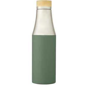 PF Concept 100667 - Hulan koperen vacuüm geïsoleerde roestvrijstalen fles van 540 ml met bamboe deksel Heather Green