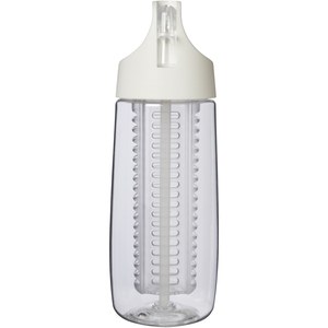 PF Concept 100784 - HydroFruit 700 ml drinkfles van gerecycled plastic met klapdeksel en infuser Transparent White