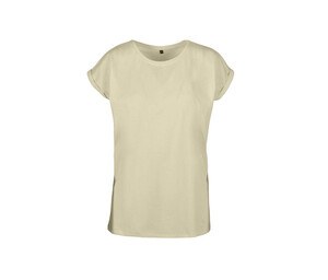 Build Your Brand BY021 - Verlenge Schouders T-shirt Dames Soft Yellow