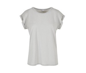 Build Your Brand BY021 - Verlenge Schouders T-shirt Dames Light Asphalt
