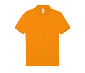 B&C BCU424 - Short-sleeved fine piqué poloshirt Meta Orange