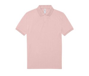 B&C BCU424 - Short-sleeved fine piqué poloshirt Blush Pink