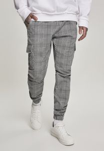 Urban Classics TB3138 - AOP Glencheck Cargo Joggingbroek