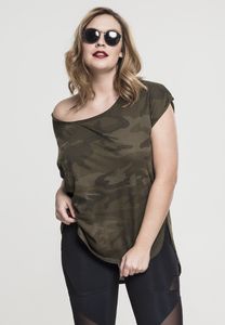 Urban Classics TB1635C - Dames Camo Rug Gevormd T-shirt