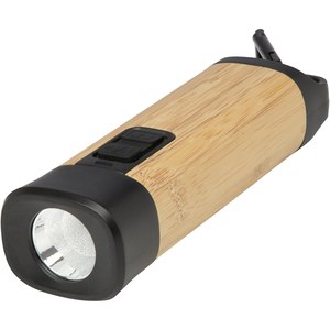 STAC 104570 - Kuma zaklamp van bamboe/RCS gerecycled plastic met karabijnhaak